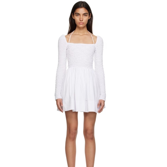 NWT Staud Cassidy Minidress in White L